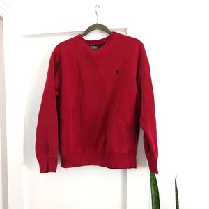 Vintage Polo Ralph Lauren Red Sweatshirt - Medium